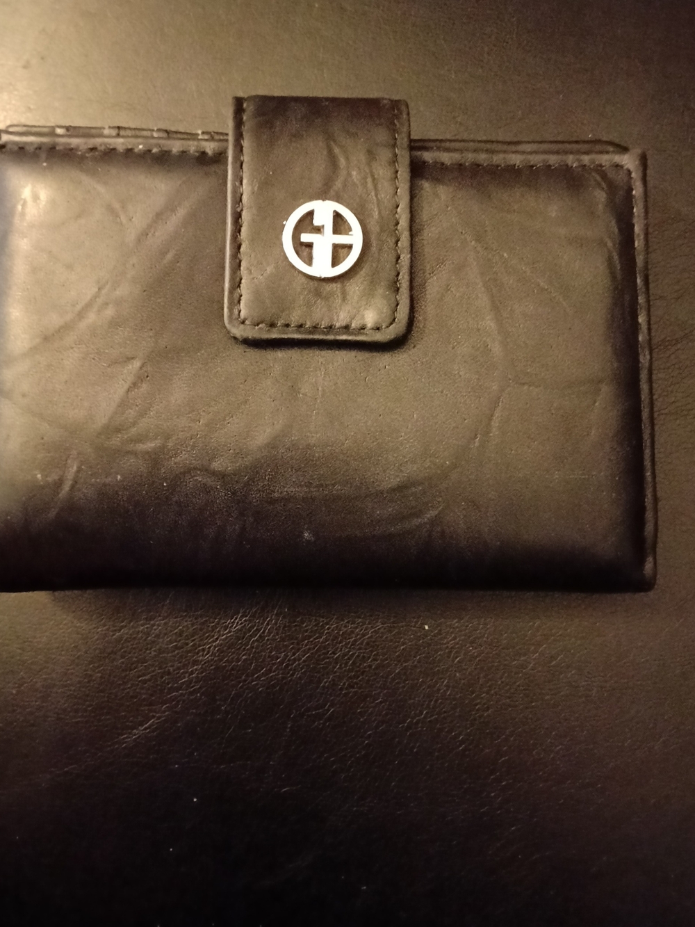 Giani Bernini Black Women's Wallet with Silver Logo Accent
